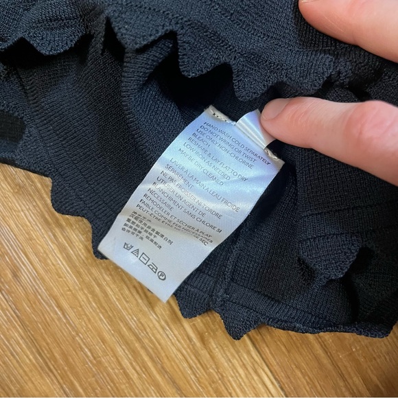 SOLD Free People Intimately In Bloom Plunge Scalloped Knit Brami - Black - Picture 6 of 9